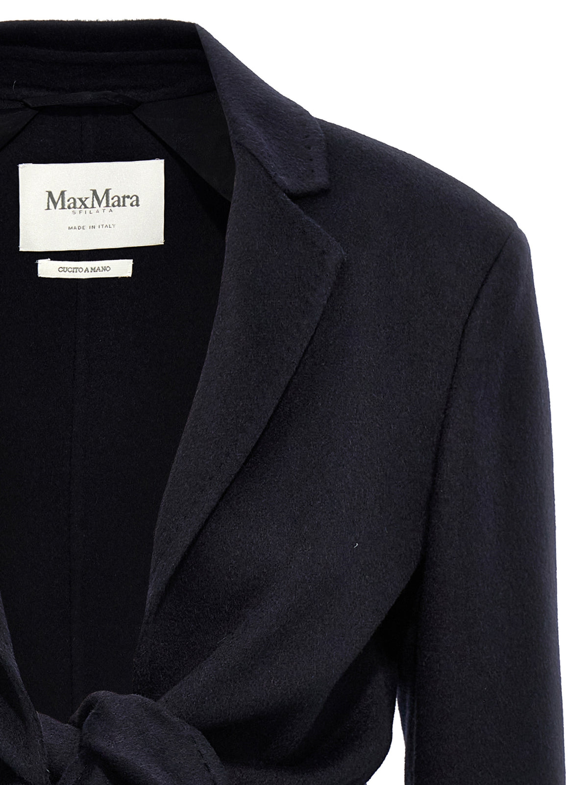 Max Mara Corone Blue Camel Drap Short Jacket
