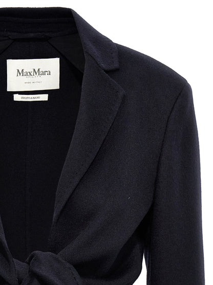 Max Mara Corone Blue Camel Drap Short Jacket