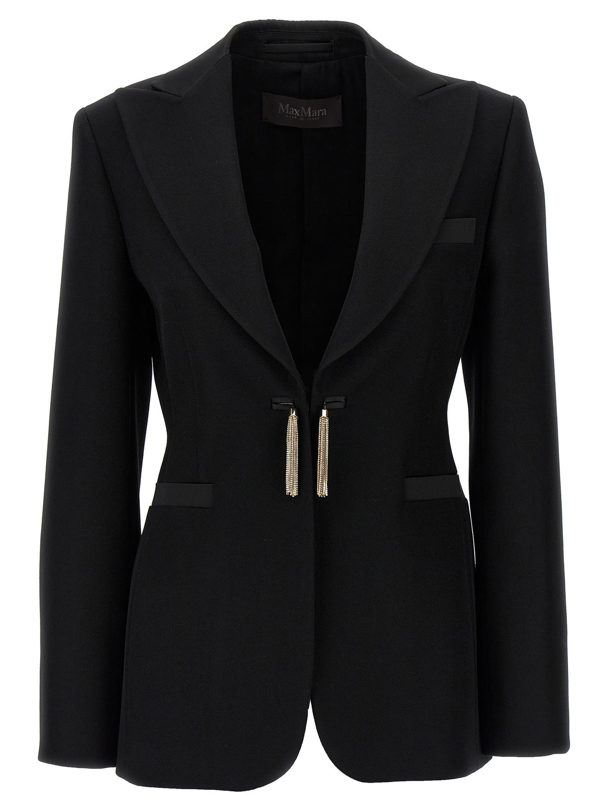 Max Mara Boemia Virgin Wool Blazer in Black