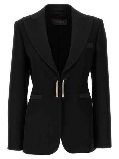 Max Mara Boemia Virgin Wool Blazer in Black