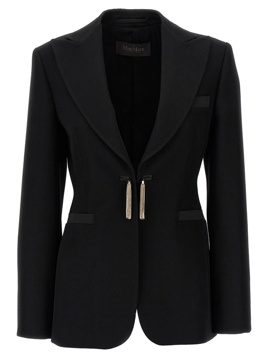 Max Mara Boemia Virgin Wool Blazer in Black