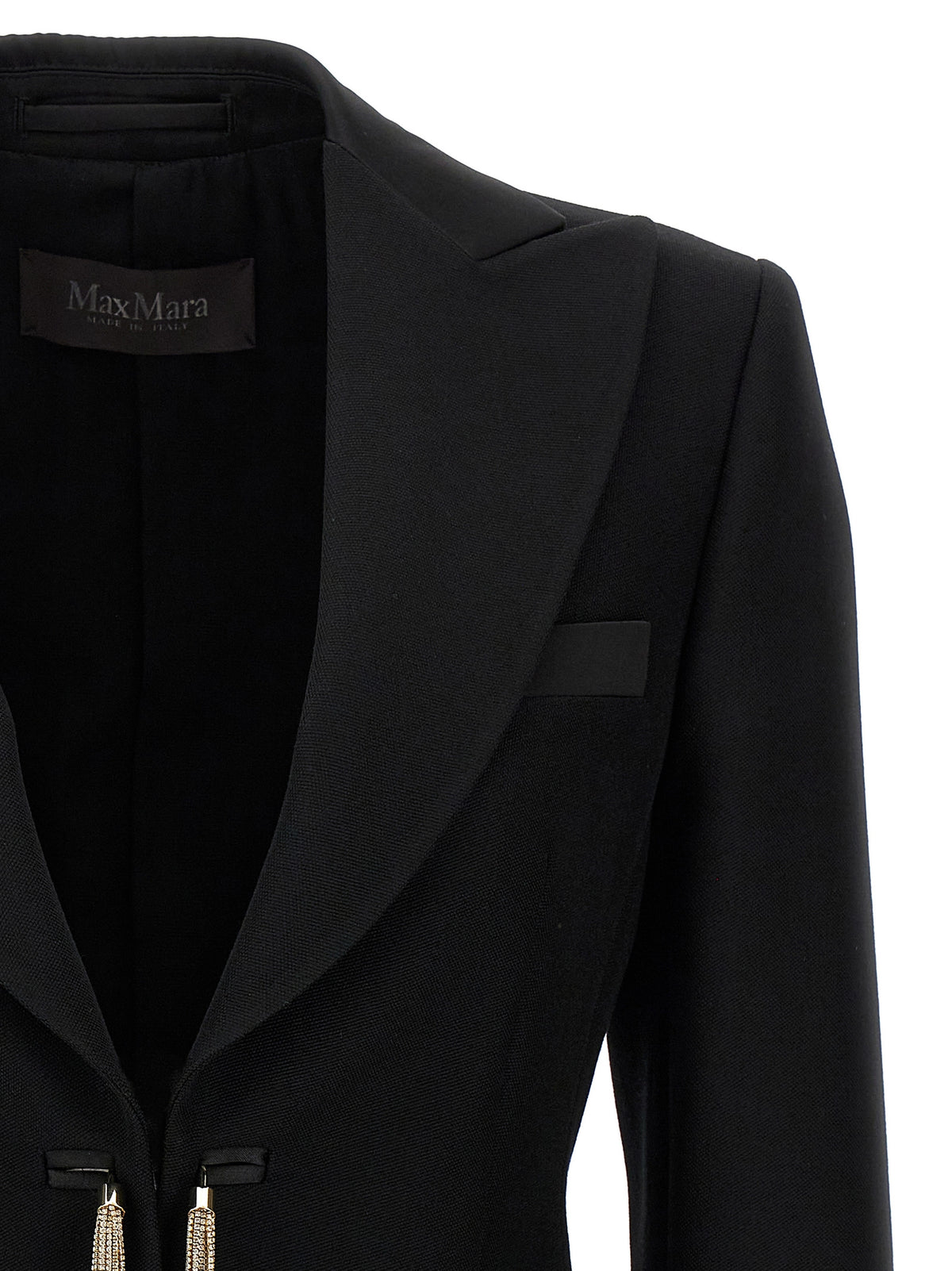 Max Mara Boemia Virgin Wool Blazer in Black