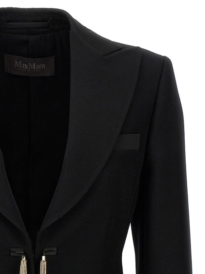 Max Mara Boemia Virgin Wool Blazer in Black