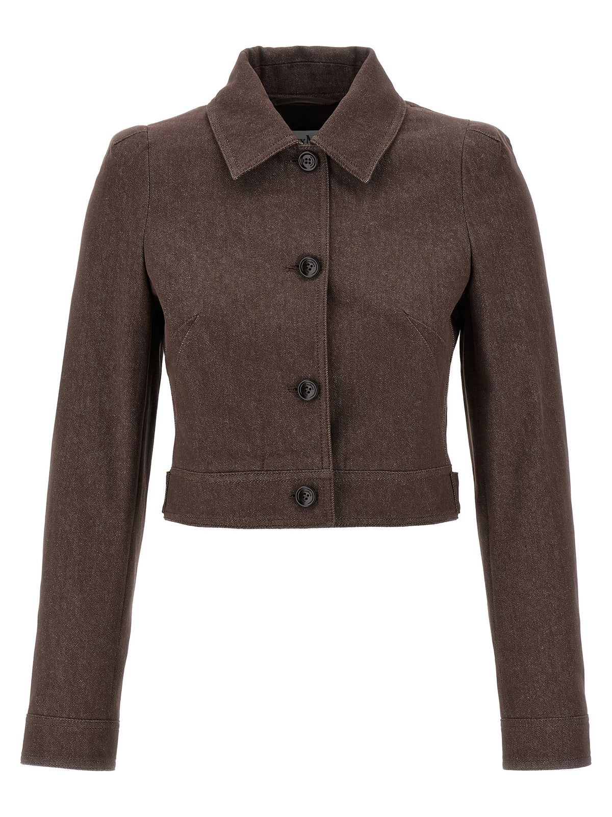 Max Mara Carpa Brown Cotton Cropped Blazer