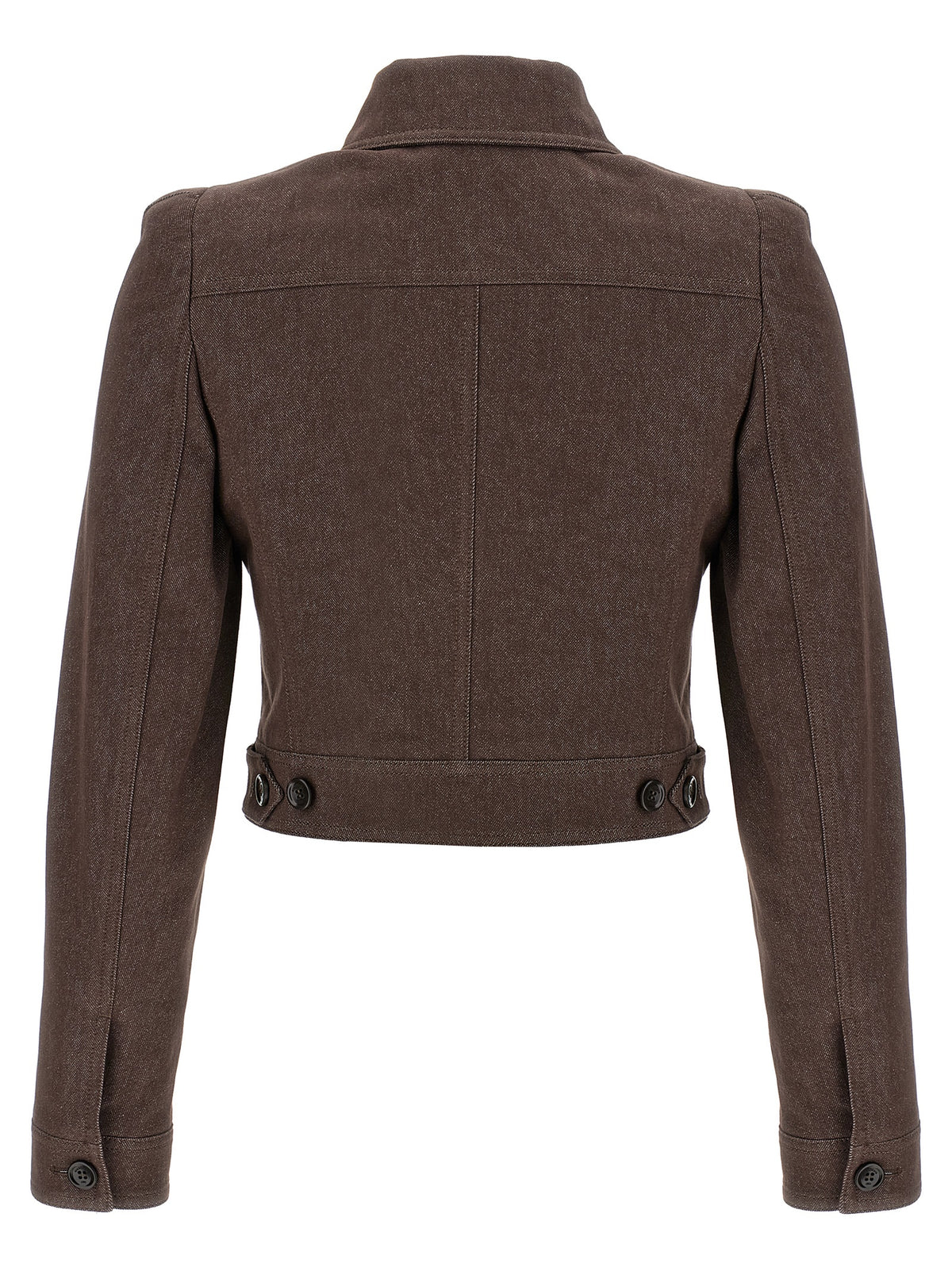 Max Mara Carpa Brown Cotton Cropped Blazer