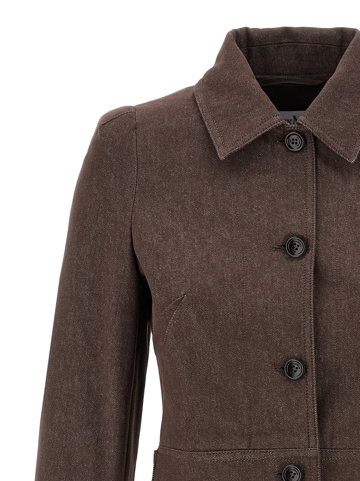 Max Mara Carpa Brown Cotton Cropped Blazer