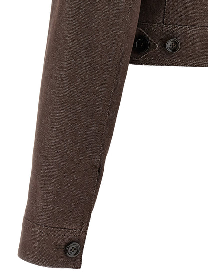 Max Mara Carpa Brown Cotton Cropped Blazer