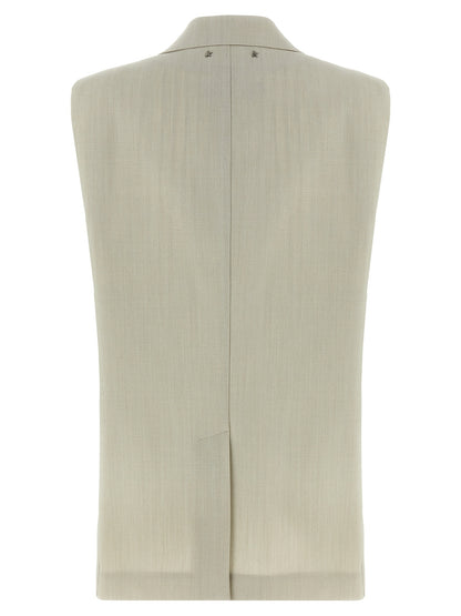 Golden Goose Nicole Beige Virgin Wool Vest