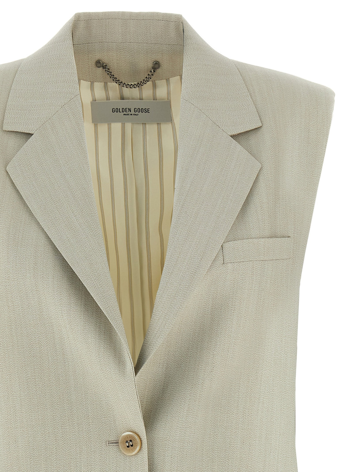 Golden Goose Nicole Beige Virgin Wool Vest