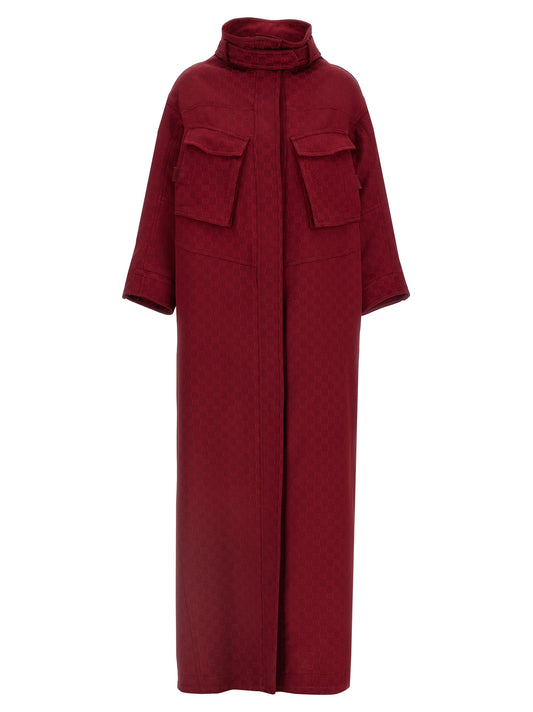 Gucci Rosso Ancora Red Long Coat