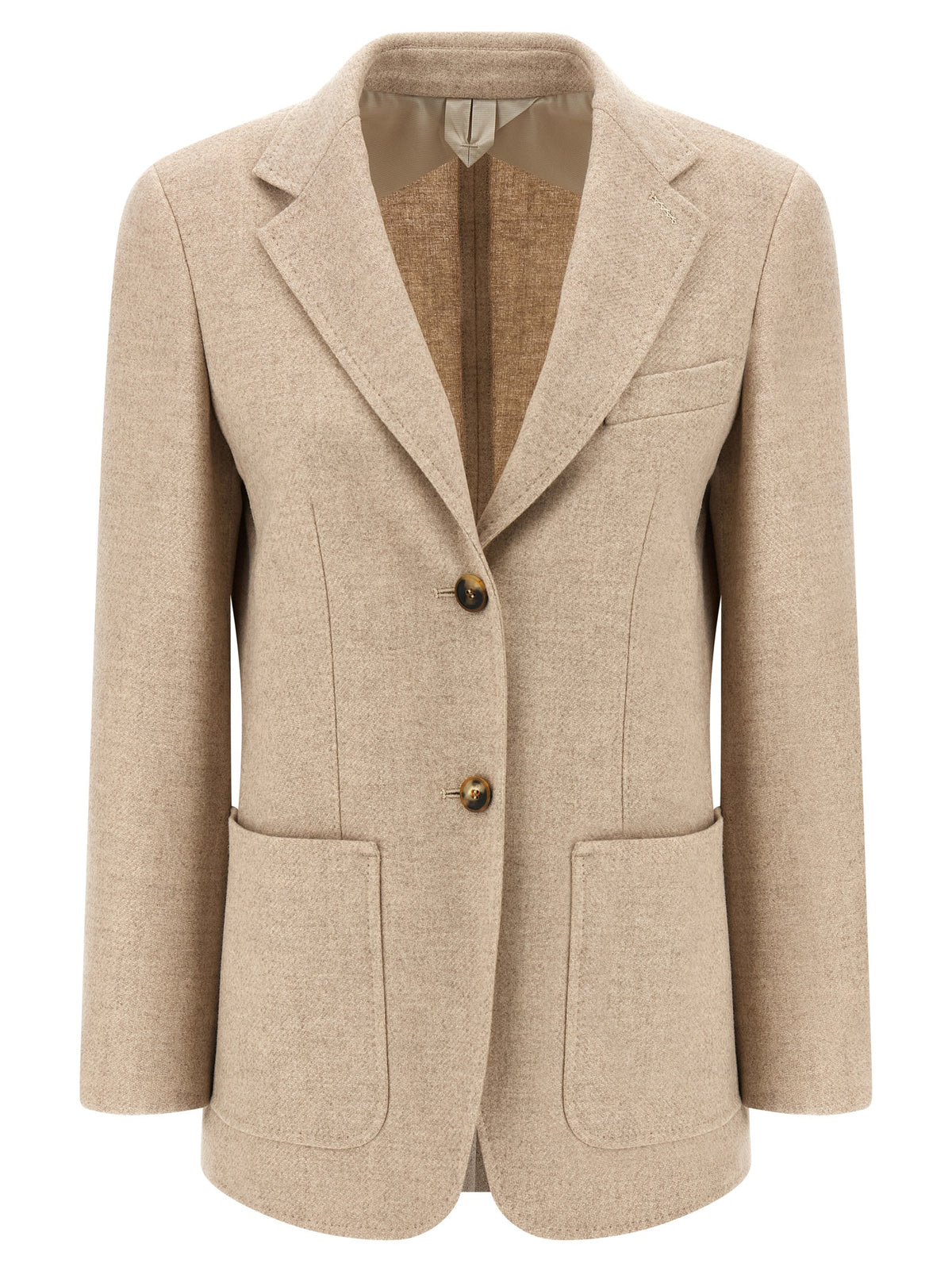 Max Mara Beige Caraffa Alpaca-Cashmere Blazer