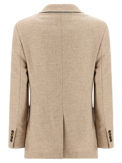 Max Mara Beige Caraffa Alpaca-Cashmere Blazer