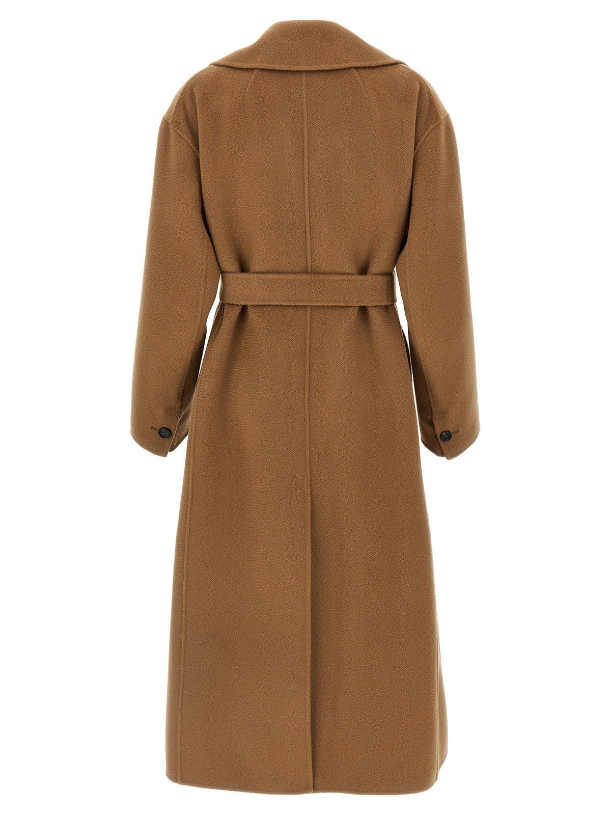'S Max Mara Dalila Brown Wool-Cashmere Belted Coat
