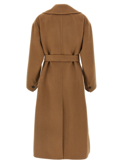 'S Max Mara Dalila Brown Wool-Cashmere Belted Coat