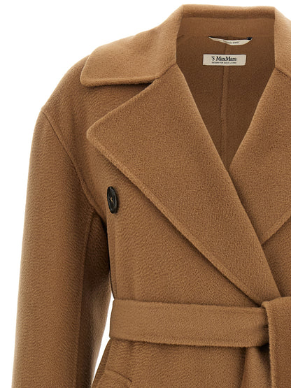 'S Max Mara Dalila Brown Wool-Cashmere Belted Coat