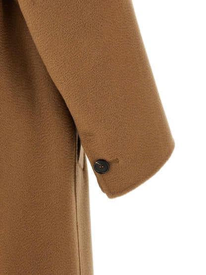 'S Max Mara Dalila Brown Wool-Cashmere Belted Coat