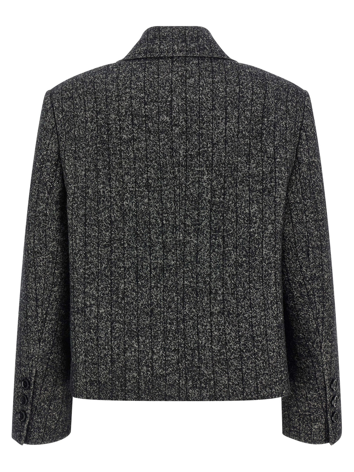 Dolce & Gabbana Striped Double-Breasted Wool-Blend Blazer