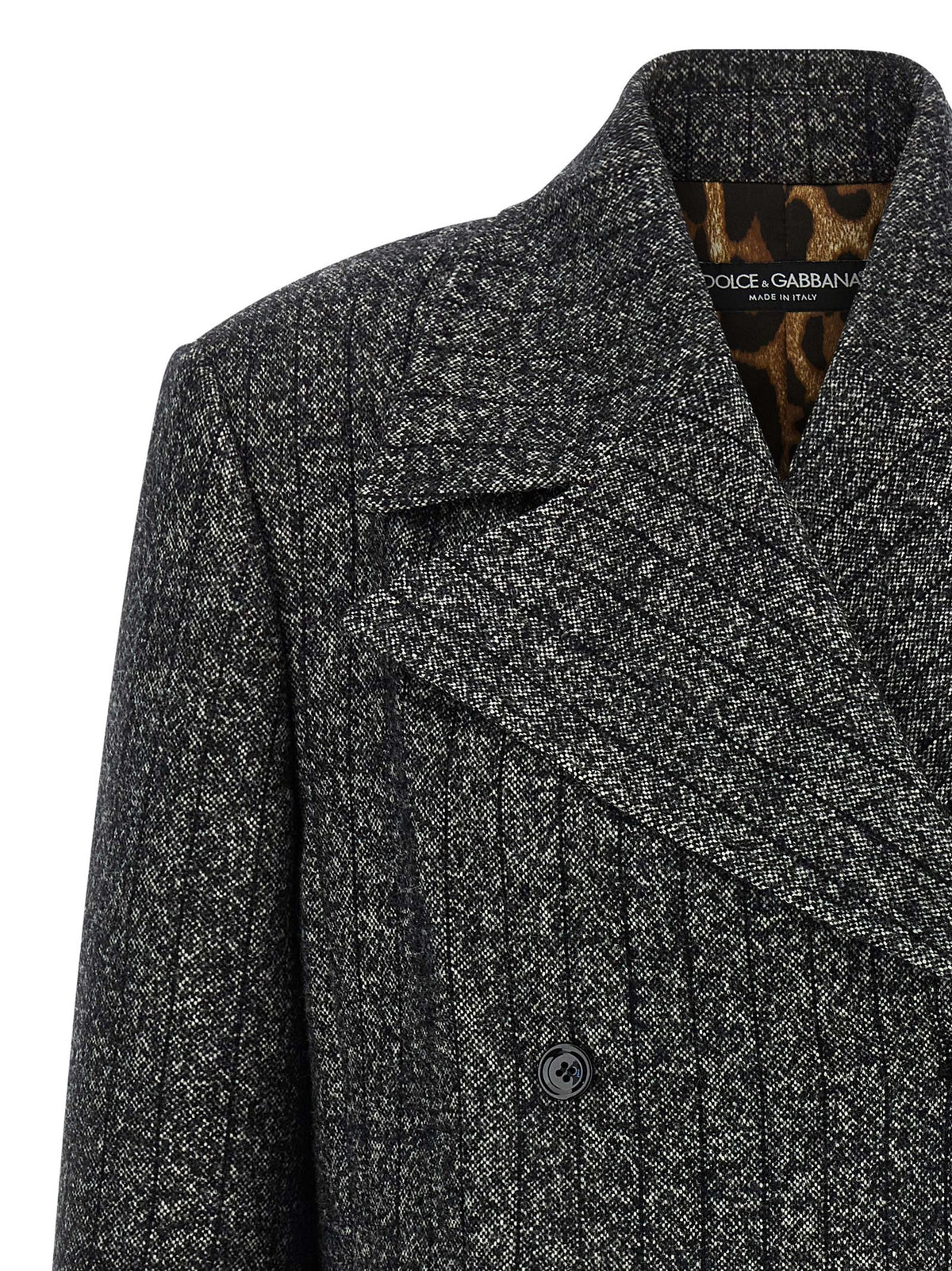 Dolce & Gabbana Striped Double-Breasted Wool-Blend Blazer
