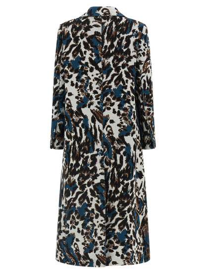 Missoni Animalier Multicolor Wool Jacquard Coat