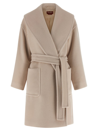 Max Mara Studio Cloruro Beige Alpaca-Wool Coat