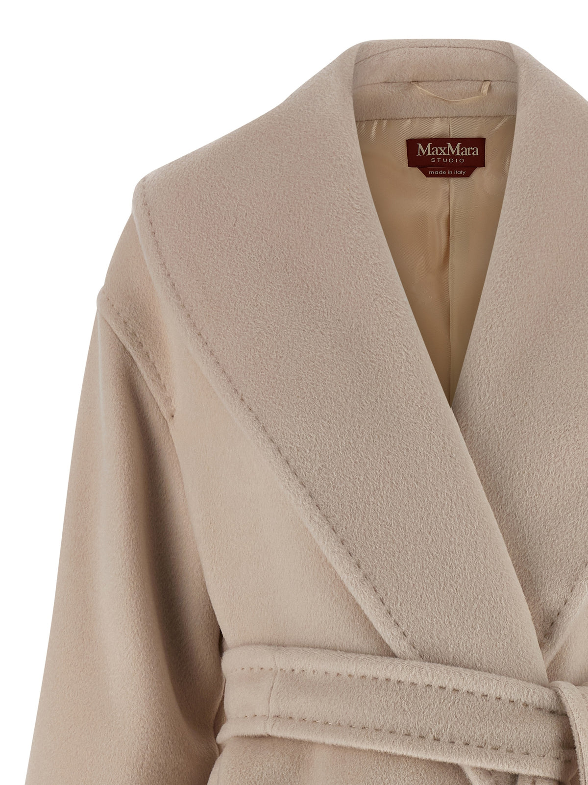 Max Mara Studio Cloruro Beige Alpaca-Wool Coat
