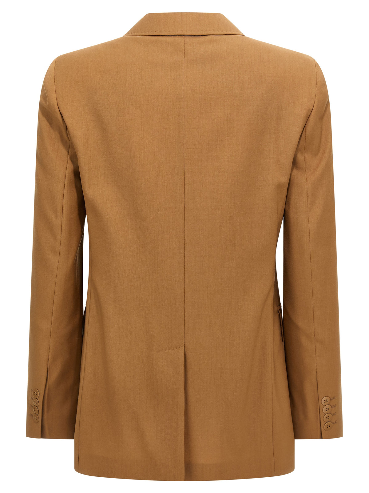 Max Mara Studio Nice Brown Wool Canvas Blazer