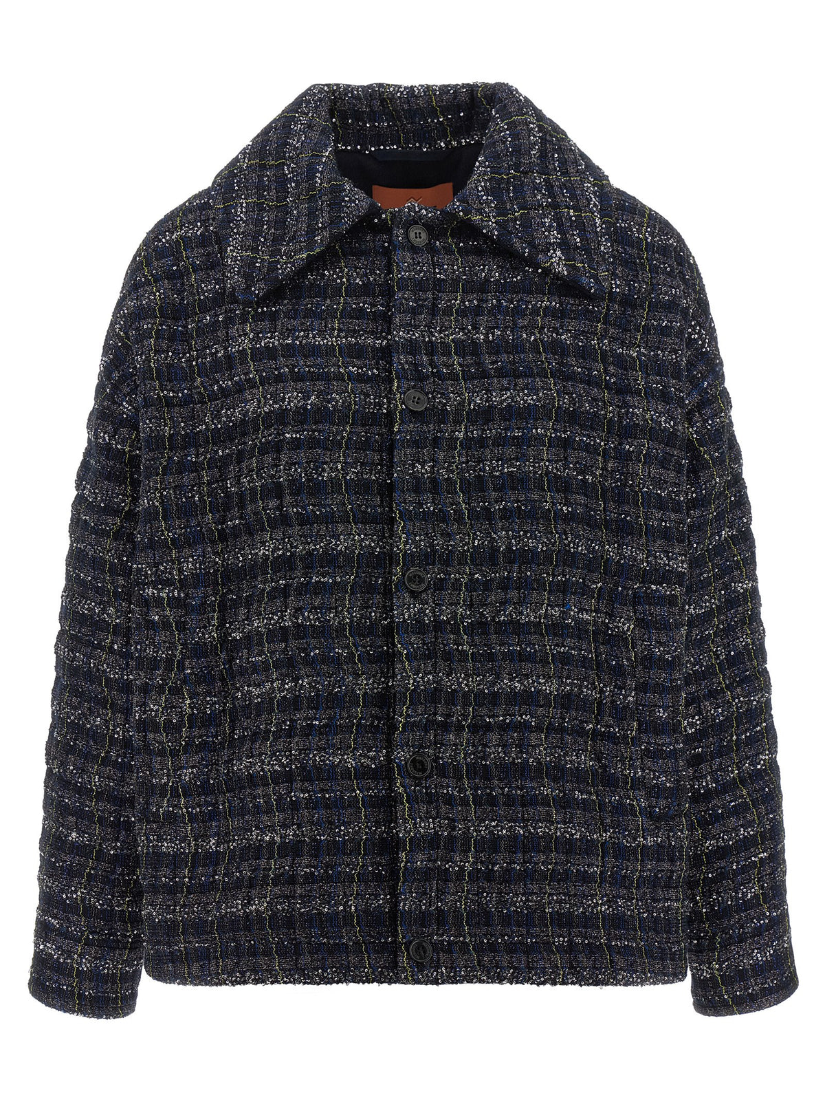 Missoni Blue Lamé Viscose Overshirt