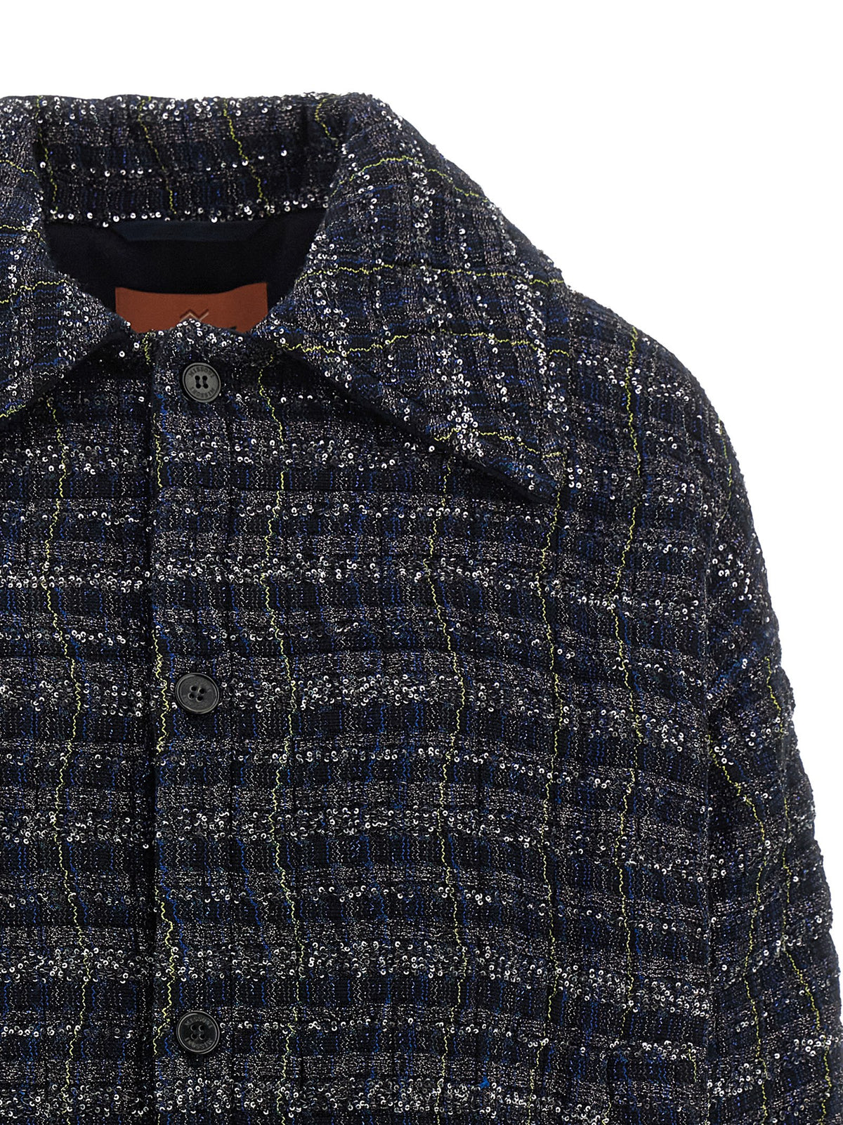 Missoni Blue Lamé Viscose Overshirt