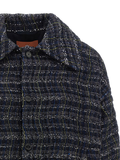 Missoni Blue Lamé Viscose Overshirt