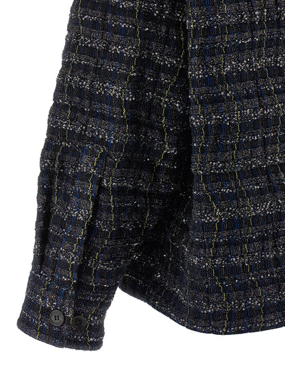 Missoni Blue Lamé Viscose Overshirt