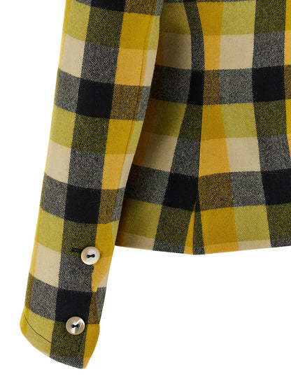 Vivienne Westwood Yellow Georgia Pixel-Check Blazer