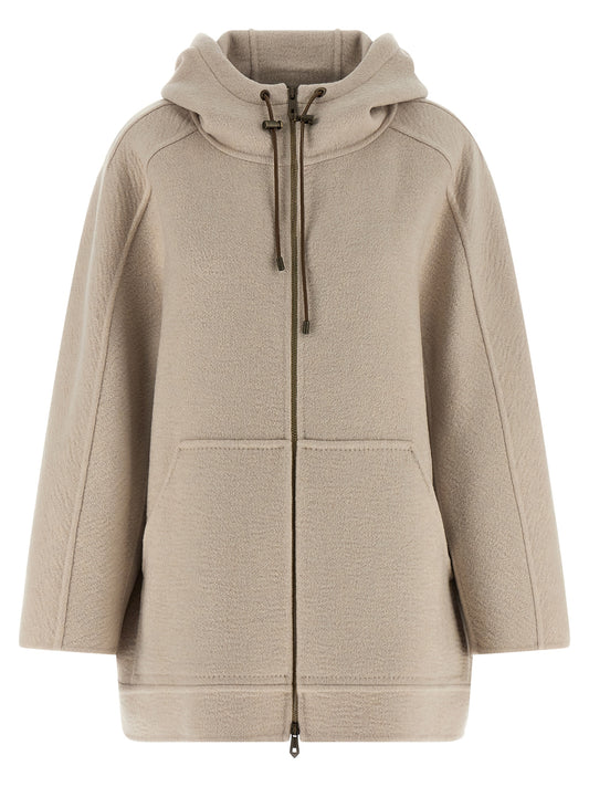 Max Mara Gradi Beige Washed Cashmere Coat
