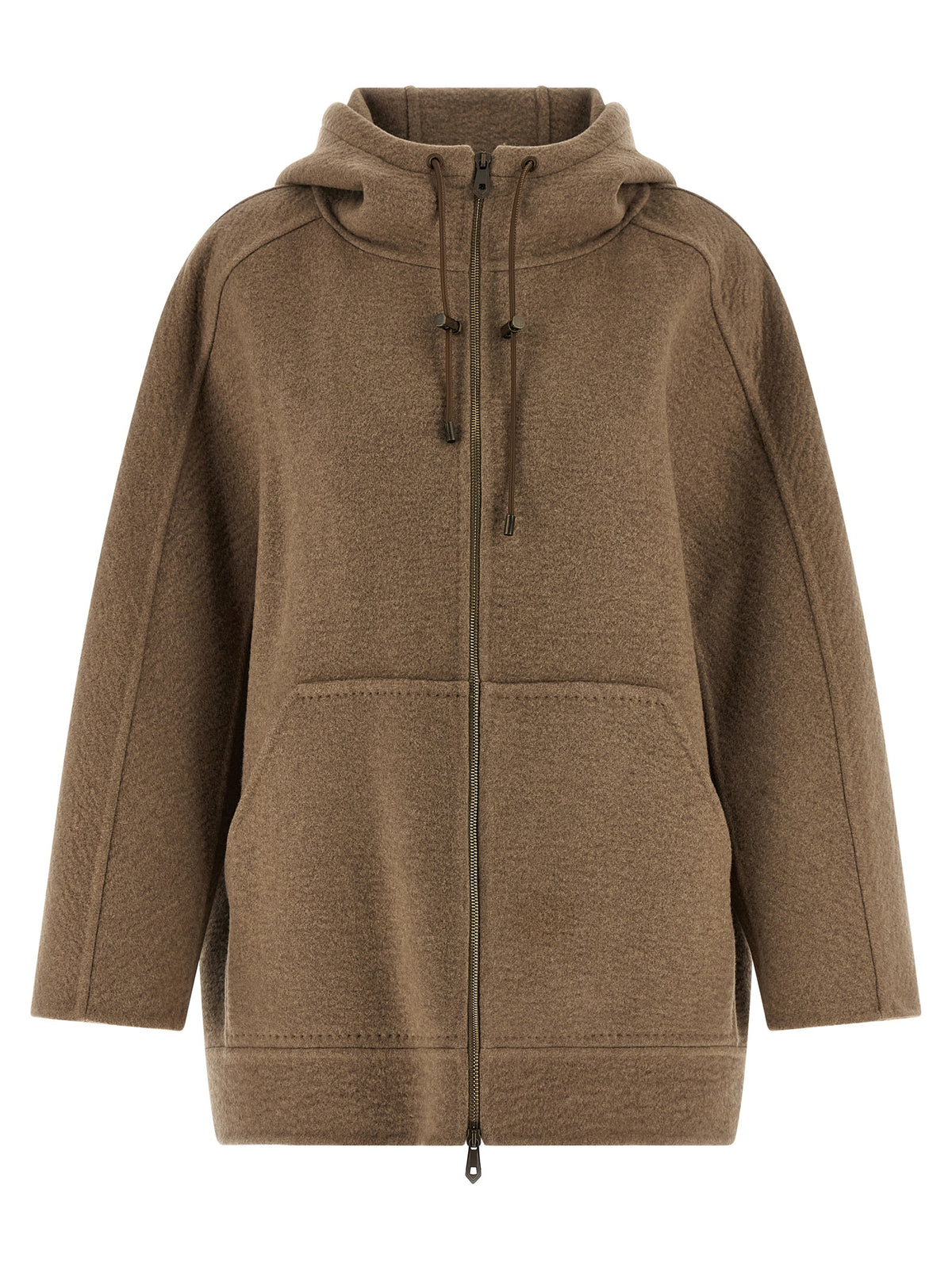 Max Mara Gradi Brown Washed Cashmere Coat