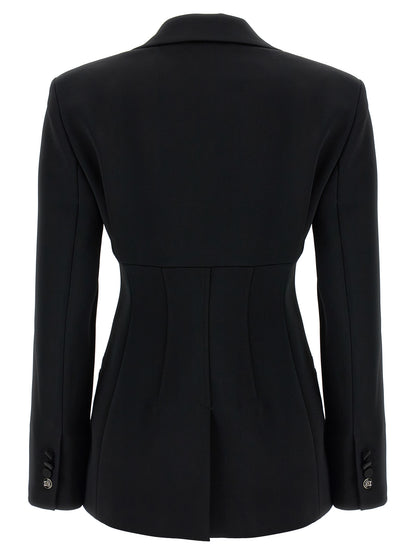 Max Mara Oreste Stretch Viscose Blazer in Black