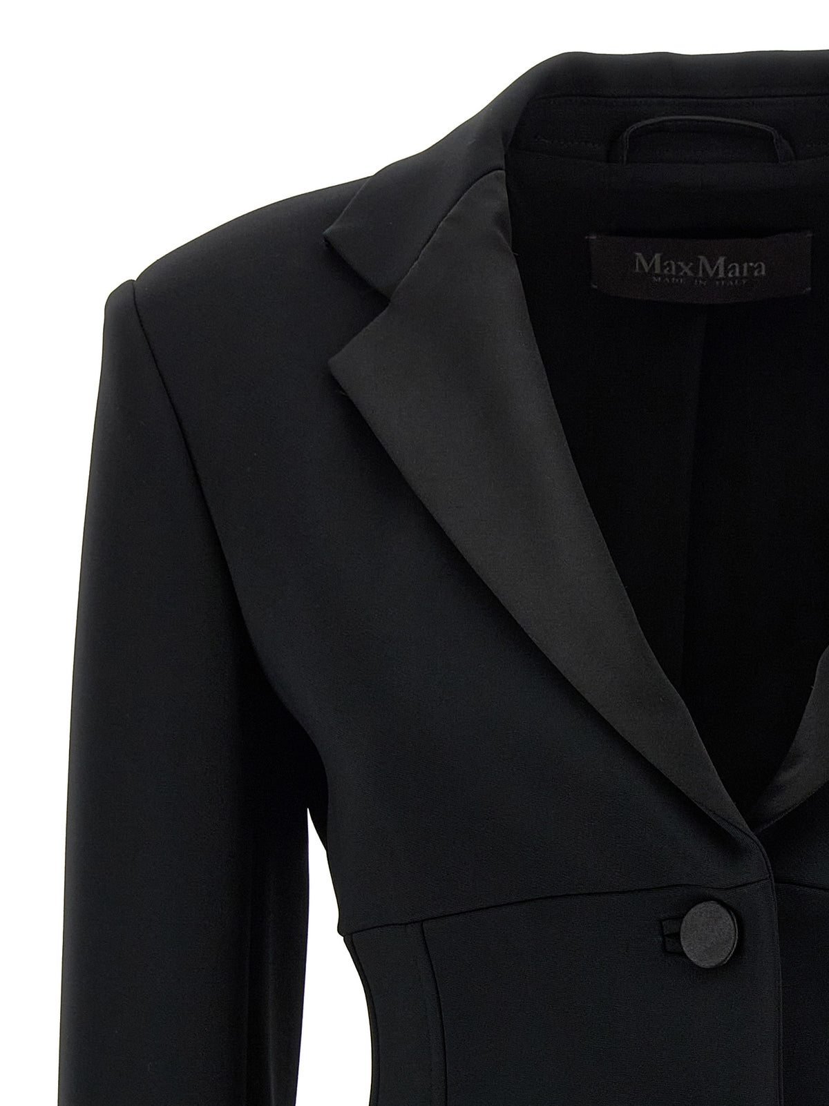 Max Mara Oreste Stretch Viscose Blazer in Black