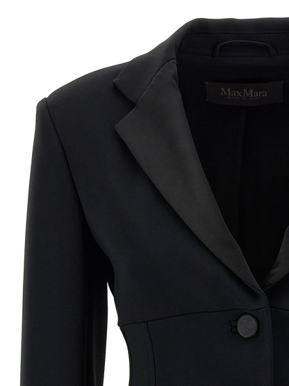 Max Mara Oreste Stretch Viscose Blazer in Black