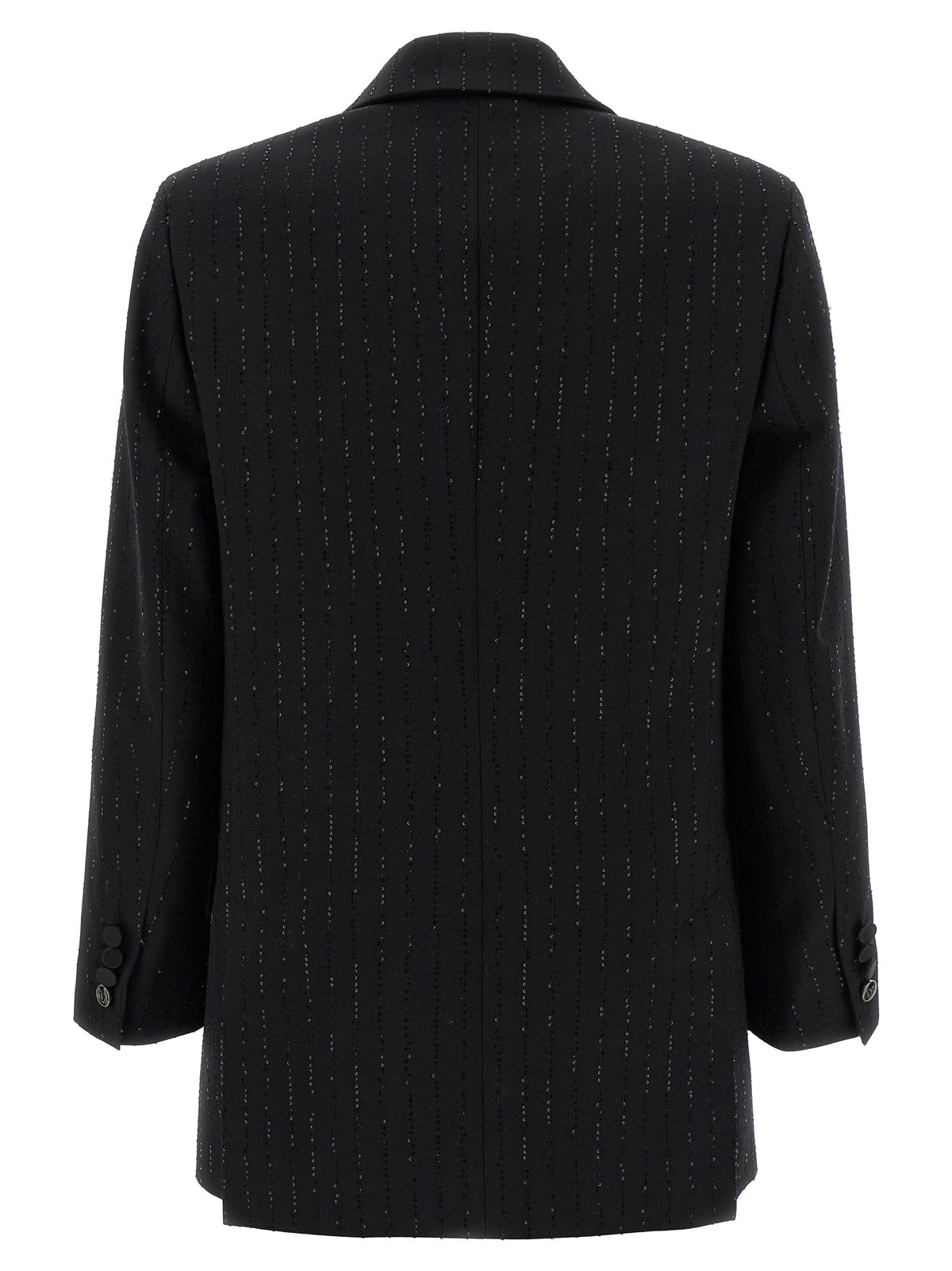 Max Mara Appia Black Virgin Wool Double-Breasted Blazer