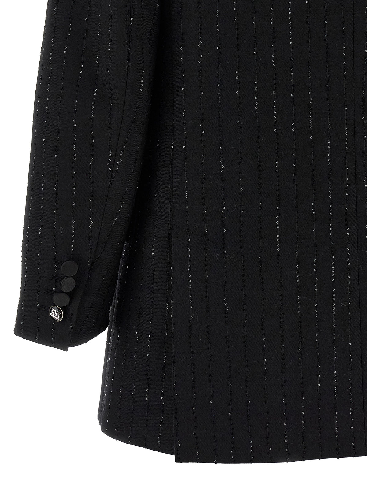 Max Mara Appia Black Virgin Wool Double-Breasted Blazer