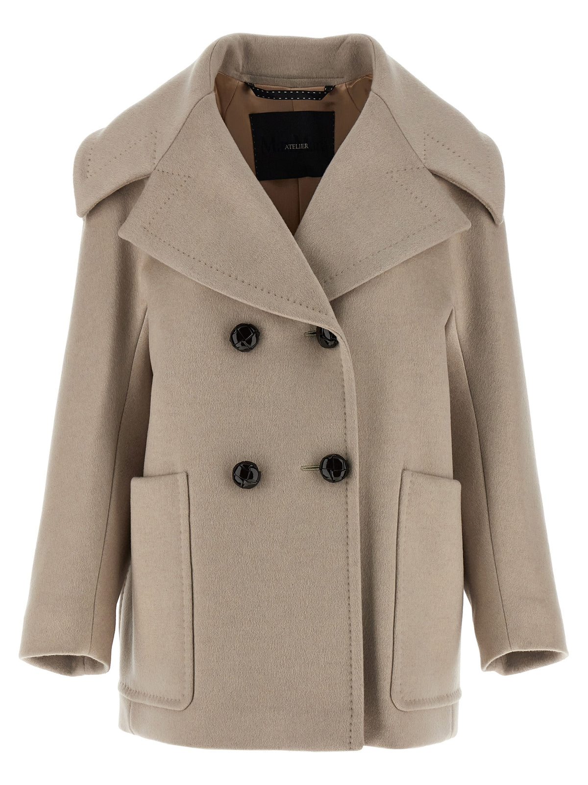 Max Mara Mario Beige Cashmere Double-Breasted Coat
