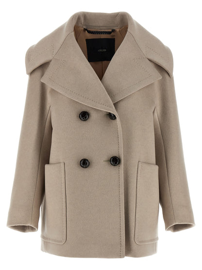 Max Mara Mario Beige Cashmere Double-Breasted Coat