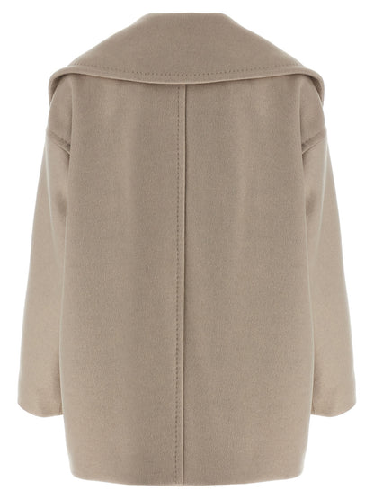 Max Mara Mario Beige Cashmere Double-Breasted Coat