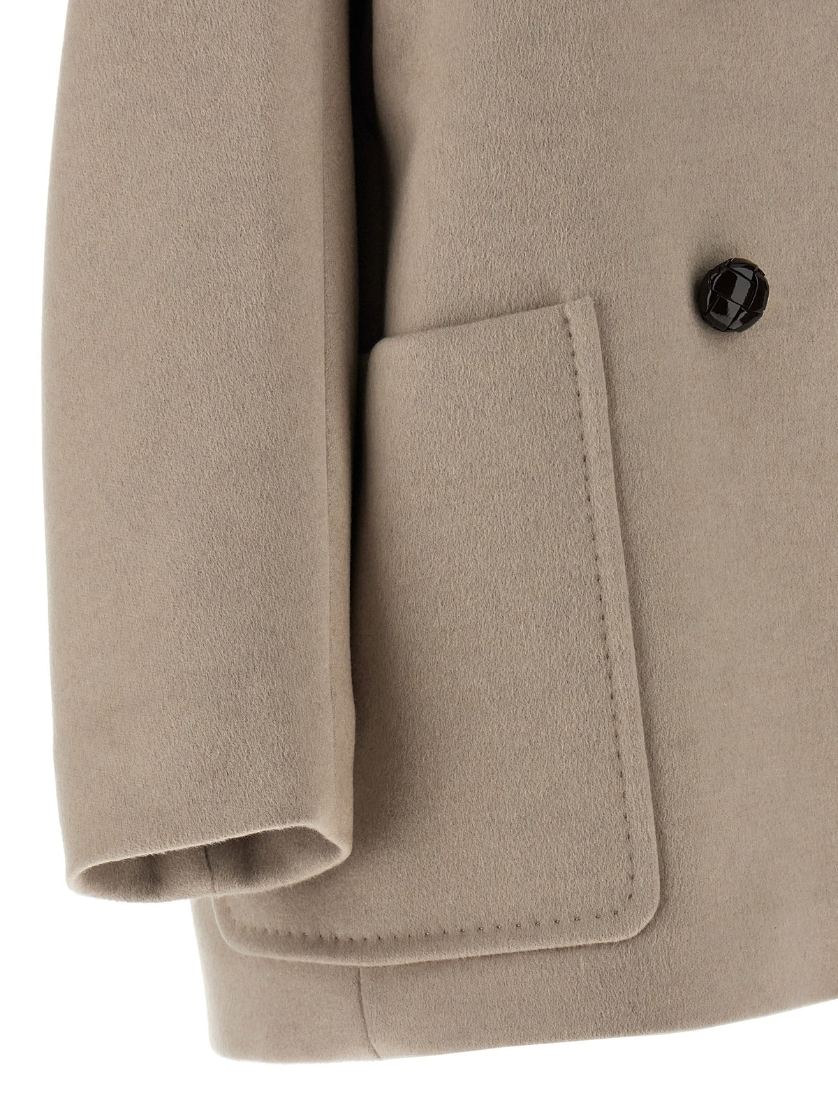 Max Mara Mario Beige Cashmere Double-Breasted Coat