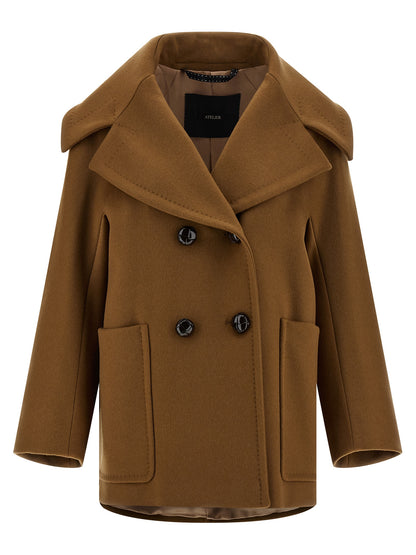 Max Mara Mario Brown Cashmere Double-Breasted Coat