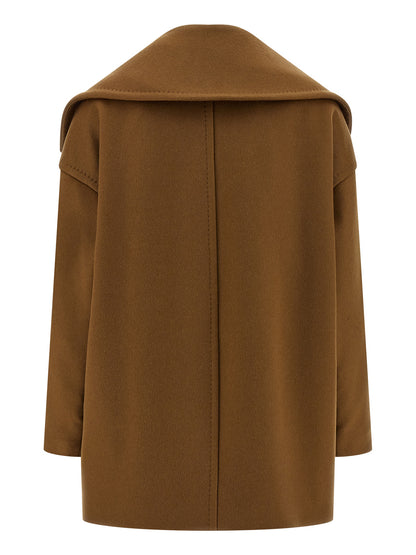 Max Mara Mario Brown Cashmere Double-Breasted Coat