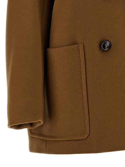 Max Mara Mario Brown Cashmere Double-Breasted Coat