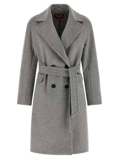 Max Mara Studio Panteon Gray Cashmere Midi Coat