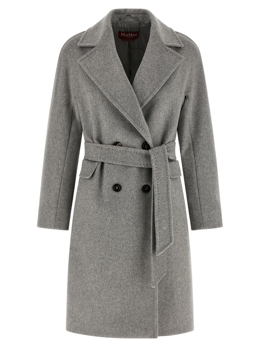 Max Mara Studio Panteon Gray Cashmere Midi Coat