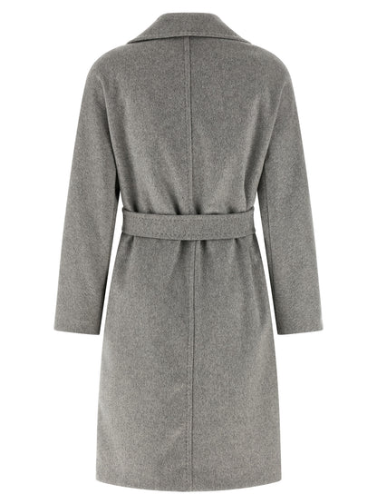Max Mara Studio Panteon Gray Cashmere Midi Coat