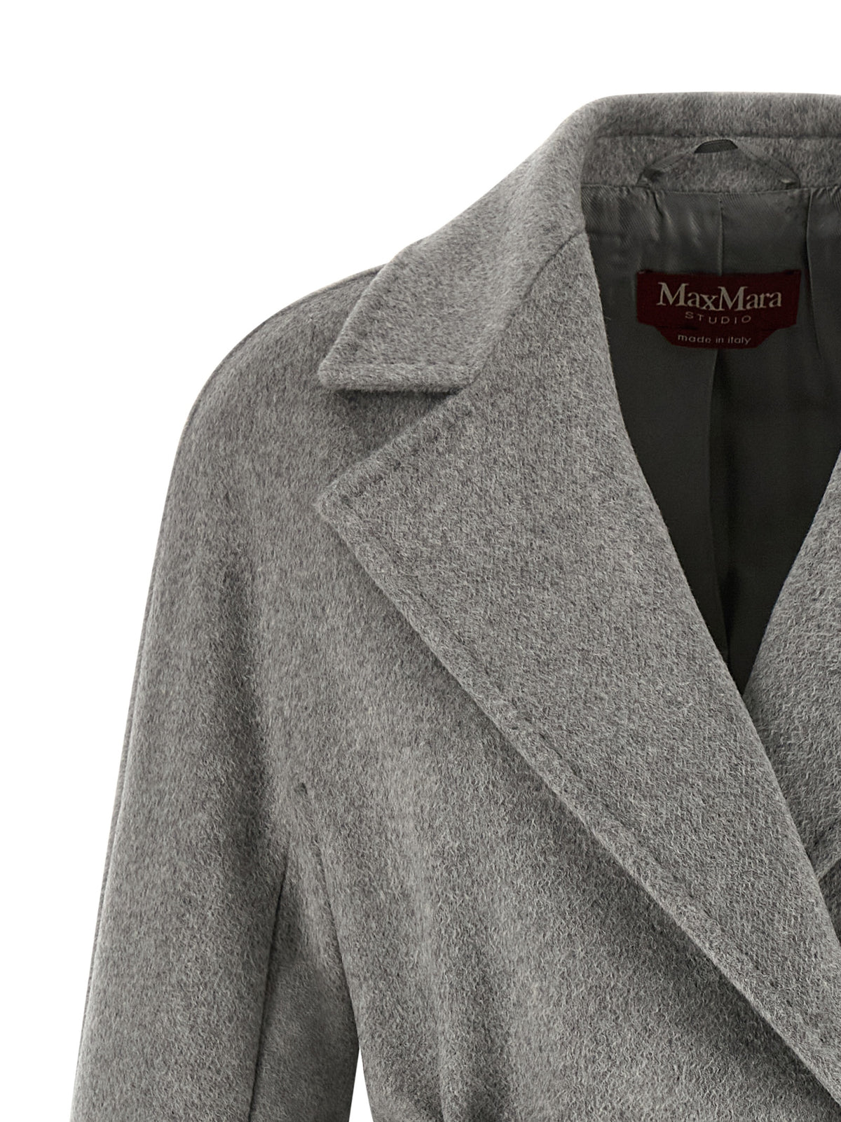 Max Mara Studio Panteon Gray Cashmere Midi Coat