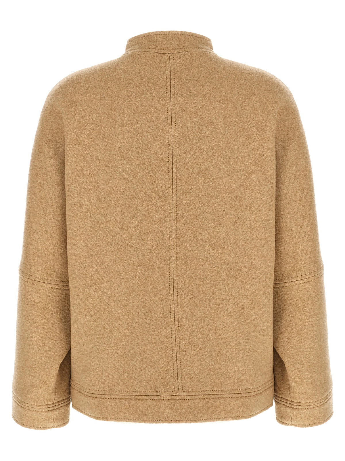 Max Mara Fascia Beige Cashmere Bomber Jacket